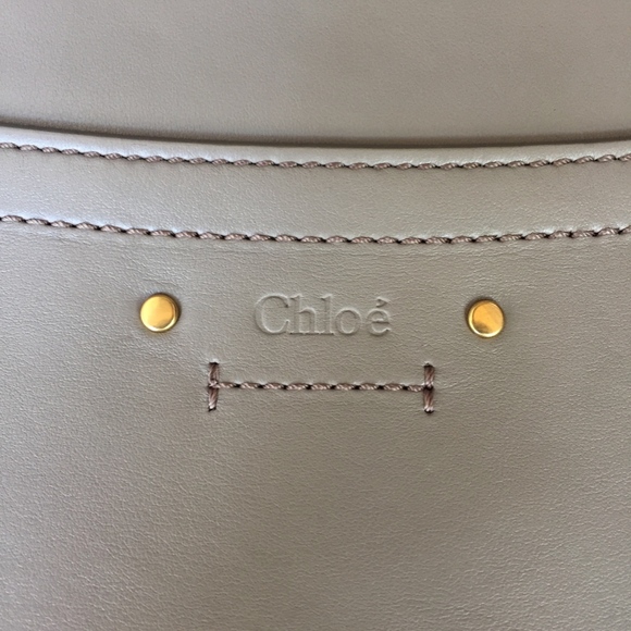 CHLOÉ Small 'Roy' Motty Grey Leather Shoulder Bag - Picture 3 of 8